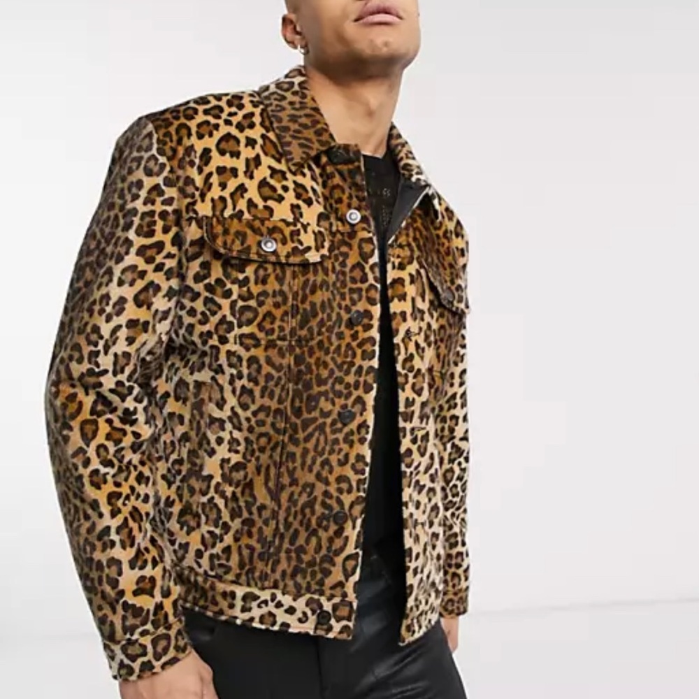 ASOS EDITION faux fur leopard print Jacket